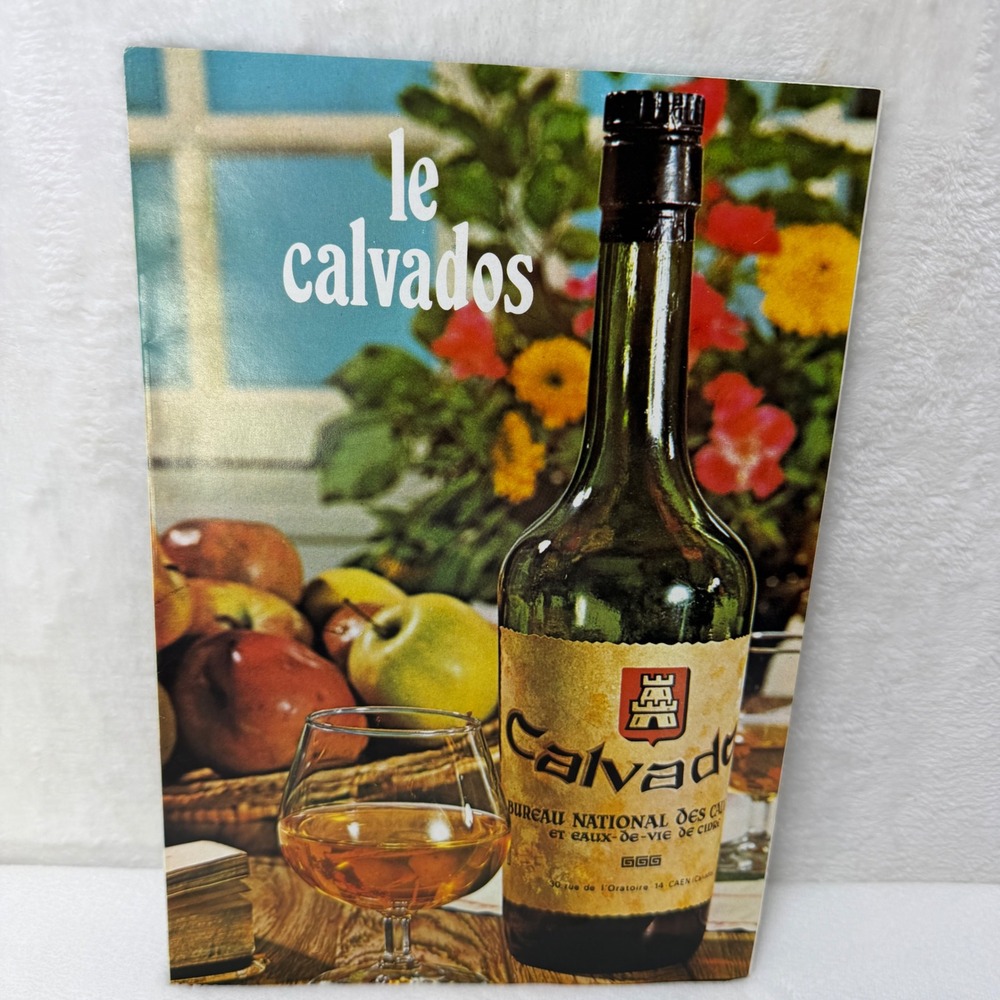 Vintage Le Calvados Wine Brochure Printed in France Apple Brandy Ephemera